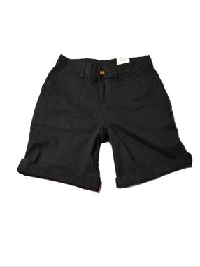 Style & Co Black Cuff Mid Rise Shorts Women's Size 6 NWT